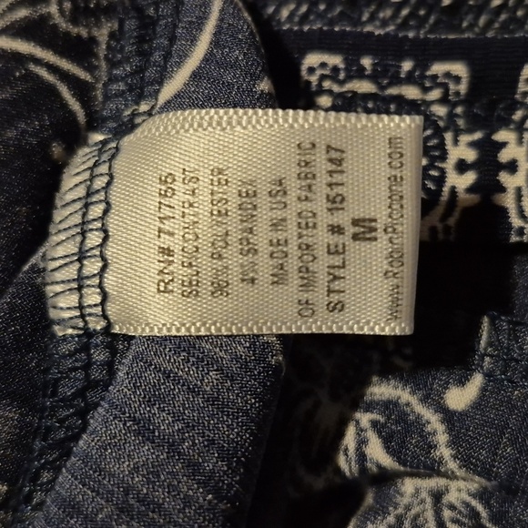 Robin Piccone women's medium casual pull on pants style #151147 blue & white - Picture 7 of 7